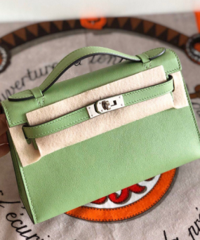 에르메스 미니 켈리백22 아보카도그린 은장 스위프트